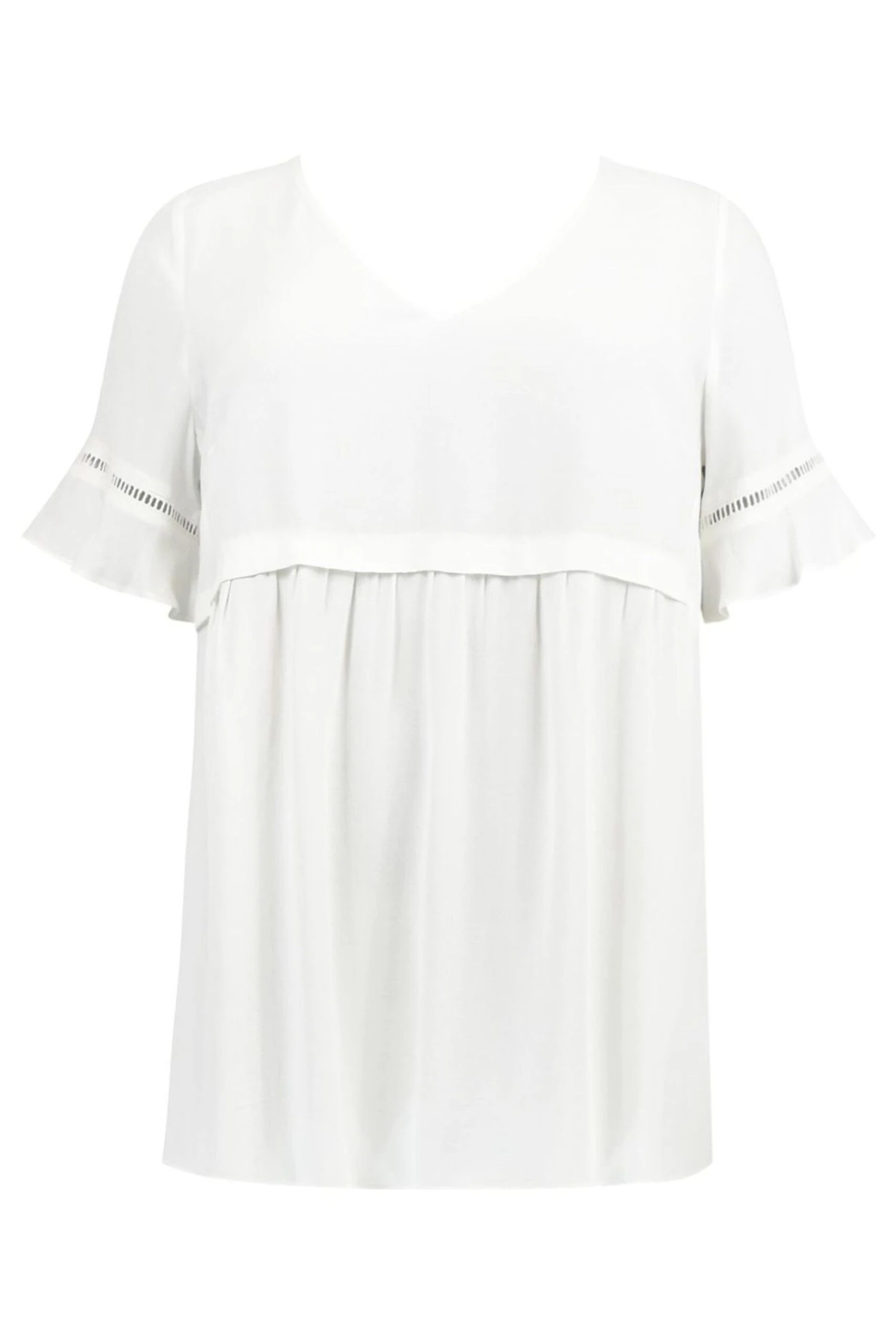 Live Unlimited Short Sleeve Ladder Trim White Top 6 Live Unlimited Short Sleeve Ladder Trim White Top – Bild 4