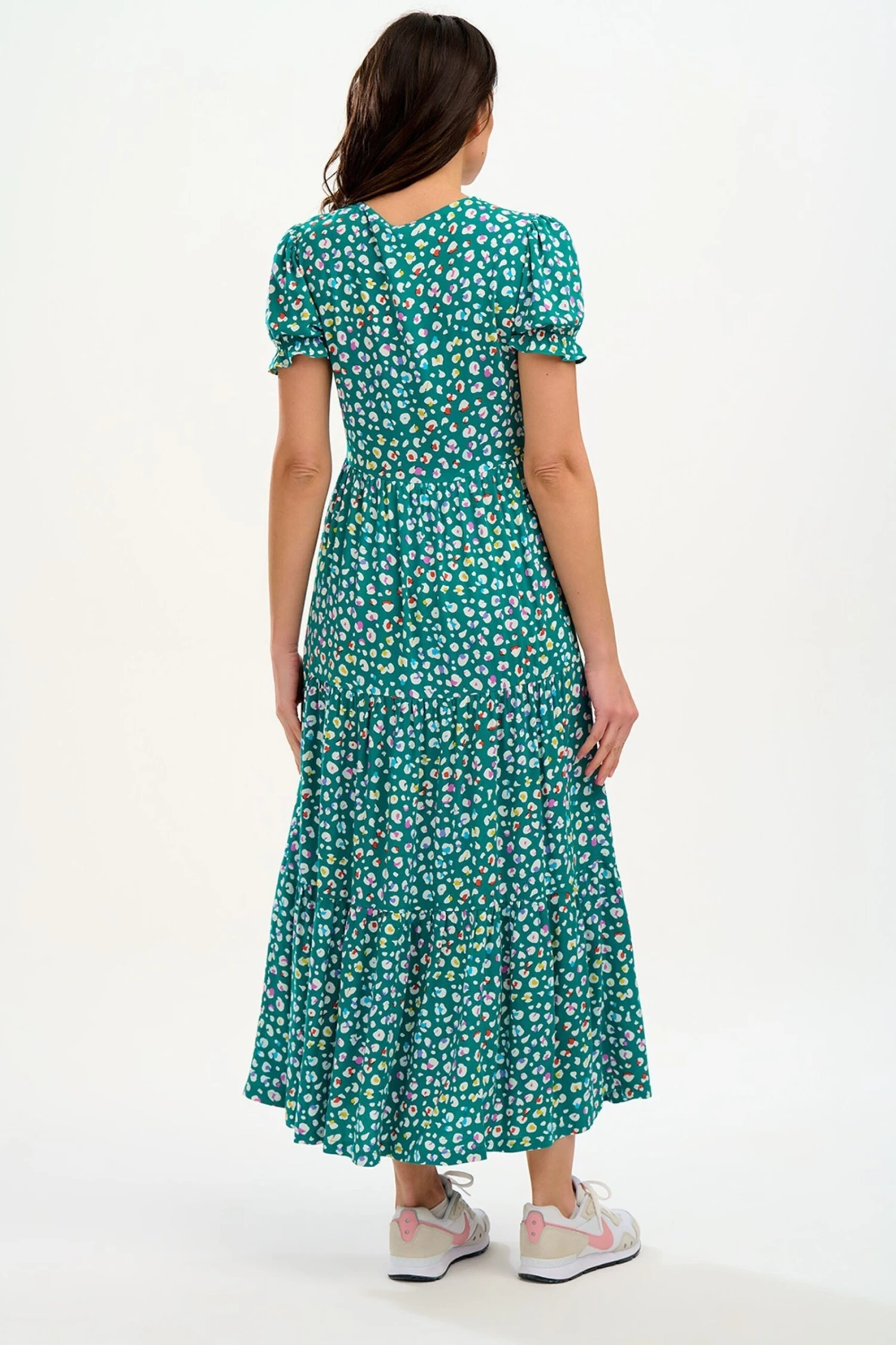 Sugarhill Brighton Bernice Kleid Mit Leotupfen In Regenbogenfarben, Grün 4 Sugarhill Brighton Bernice Kleid Mit Leotupfen In Regenbogenfarben, Grün – Bild 2