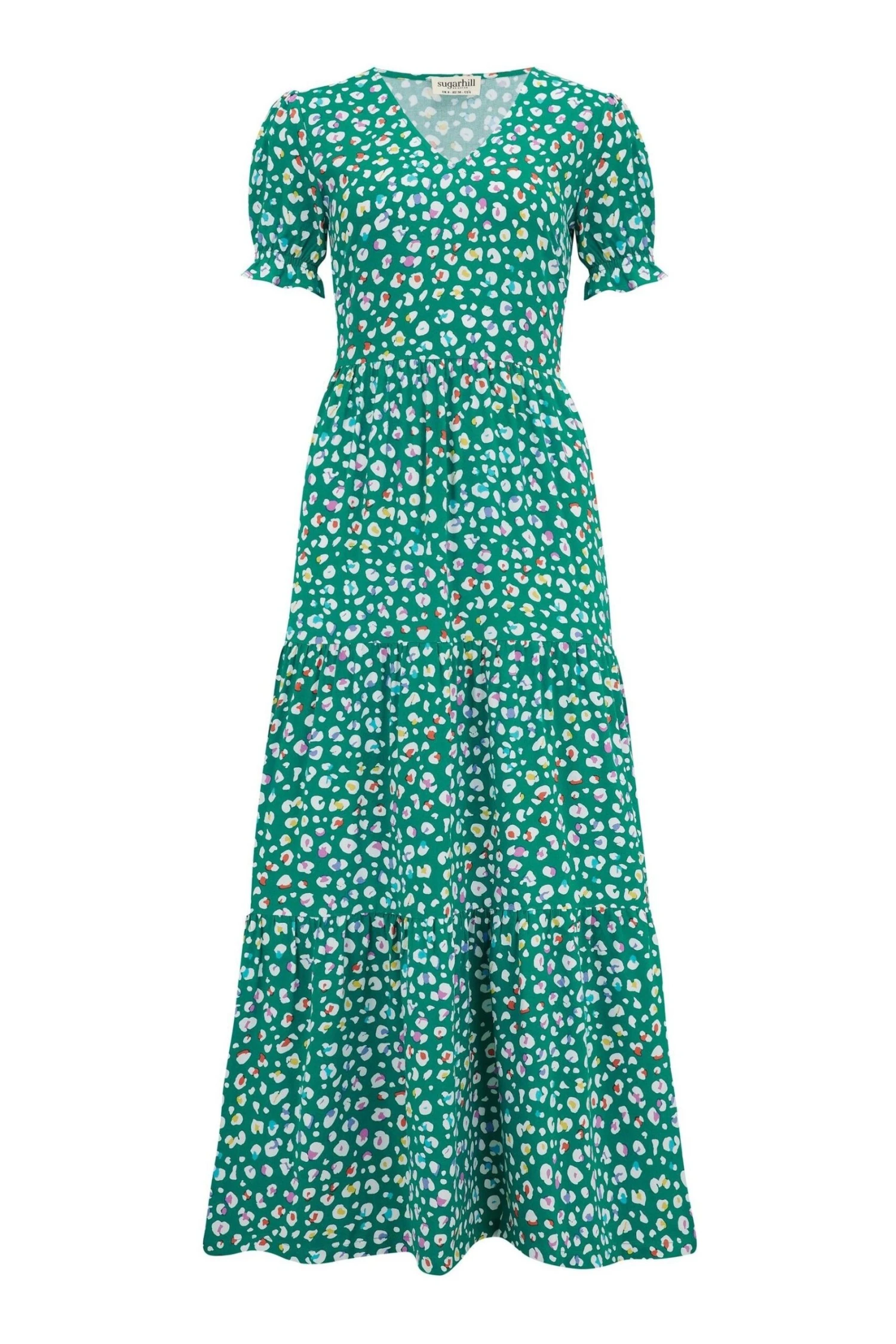 Sugarhill Brighton Bernice Kleid Mit Leotupfen In Regenbogenfarben, Grün 7 Sugarhill Brighton Bernice Kleid Mit Leotupfen In Regenbogenfarben, Grün – Bild 5
