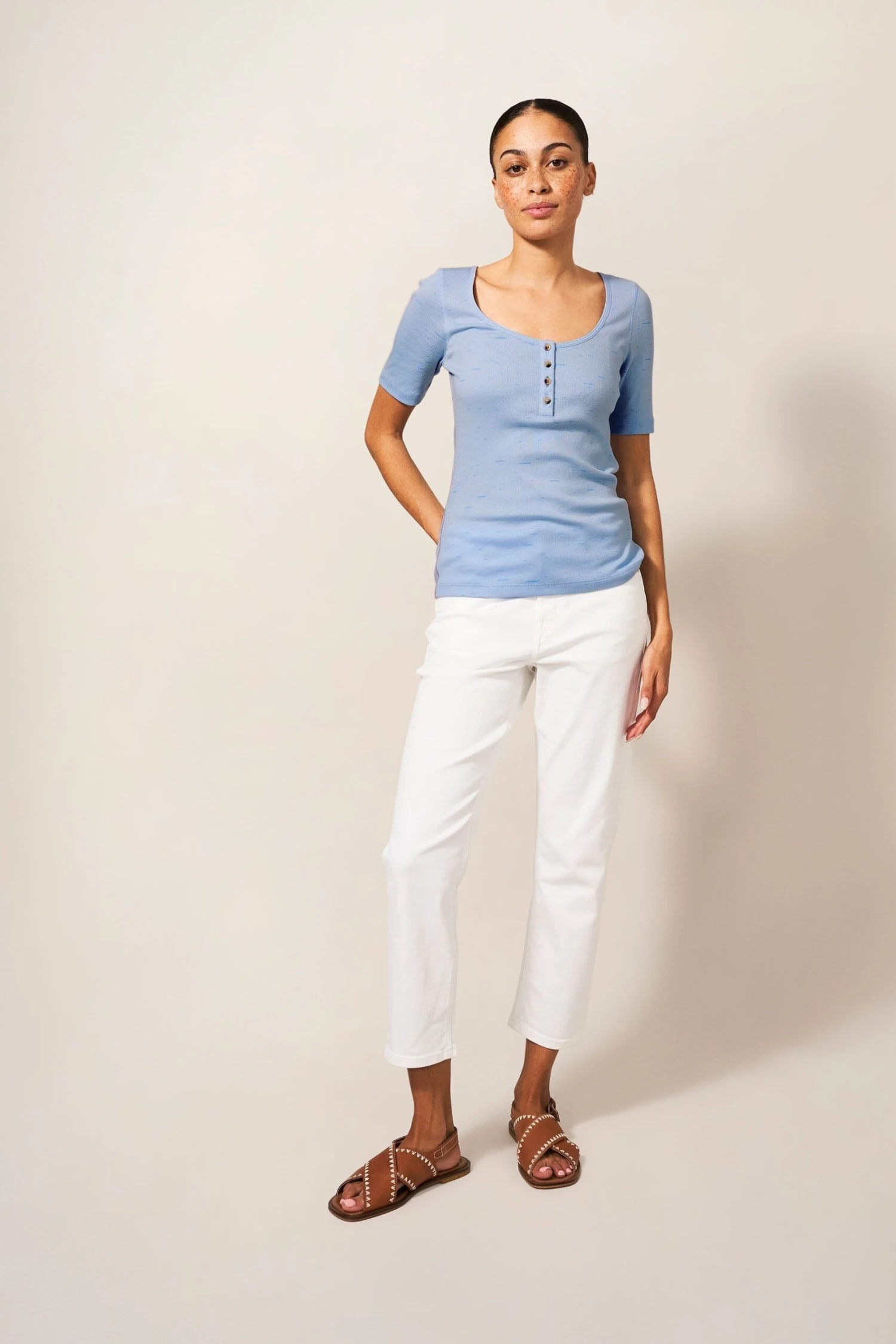 White Stuff Sherbet T-Shirt, Blau 5 White Stuff Sherbet T-Shirt, Blau – Bild 3