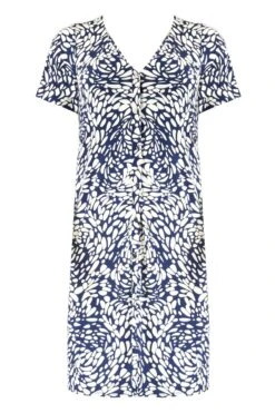 Live Unlimited Curve - Hemdkleid Mit Kieselprint Und V-Ausschnitt, Blau -Next || RIVER ISLAND Verkaufsgeschäft 495249s4