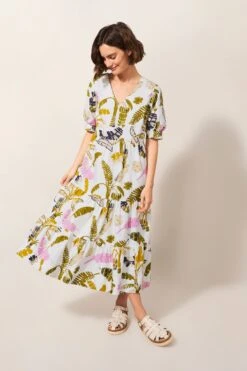 White Stuff Jolene Midikleid Aus Baumwolle, Weiss -Next || RIVER ISLAND Verkaufsgeschäft 693195s4