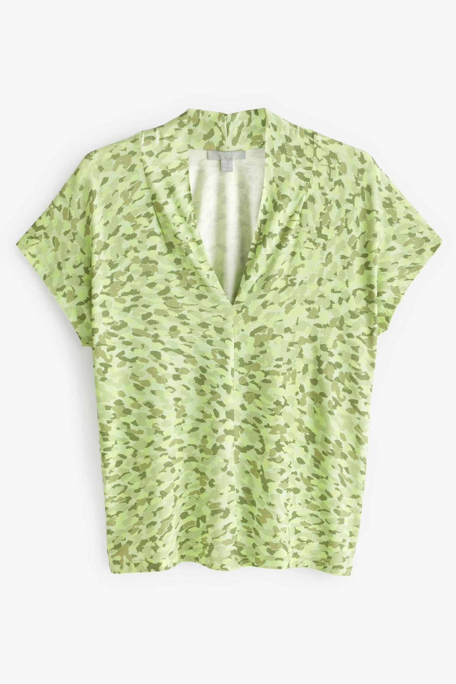 Pure Collection Jersey-Top Mit V-Ausschnitt, Grün 6 Pure Collection Jersey-Top Mit V-Ausschnitt, Grün – Bild 4