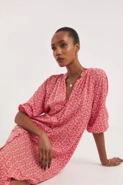 JD Williams Kaftan-Hemdkleid Mit Seitenschlitzen, Rot -Next || RIVER ISLAND Verkaufsgeschäft 752 189s3