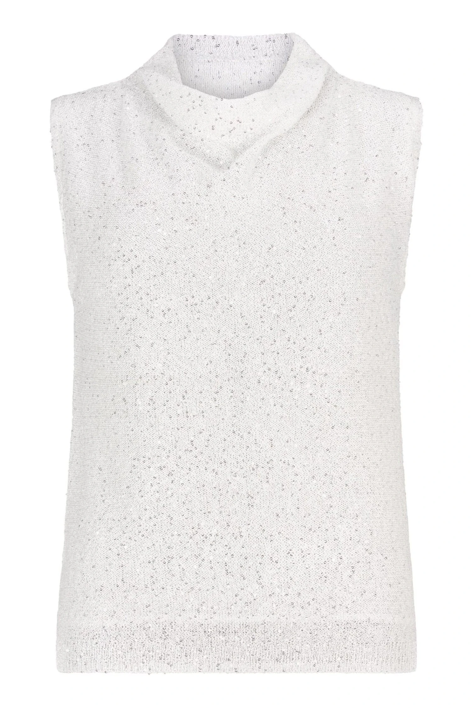 Mint Velvet Drapiertes Paillettentop, Weiß 5 Mint Velvet Drapiertes Paillettentop, Weiß – Bild 3