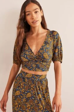 Boden Cropped-Top Mit Gedrehten Detail