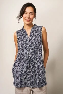 White Stuff Ember Langes Hemd, Blau