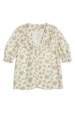 Albaray French Rose Bluse Mit Rüschen, Creme -Next || RIVER ISLAND Verkaufsgeschäft 836152s4