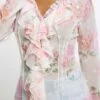River Island Bluse Mit Rüschen, Pink -Next || RIVER ISLAND Verkaufsgeschäft 887313s