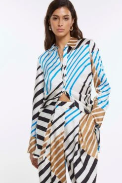 River Island Hose Mit Weitem Bein Und Bundfalten, Blau -Next || RIVER ISLAND Verkaufsgeschäft 933448s4