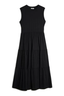 Albaray Ärmelloses, Gestuftes Kleid, Schwarz -Next || RIVER ISLAND Verkaufsgeschäft 979949s4