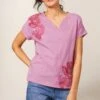 White Stuff Nelly T-Shirt Mit Stickerei, Pink