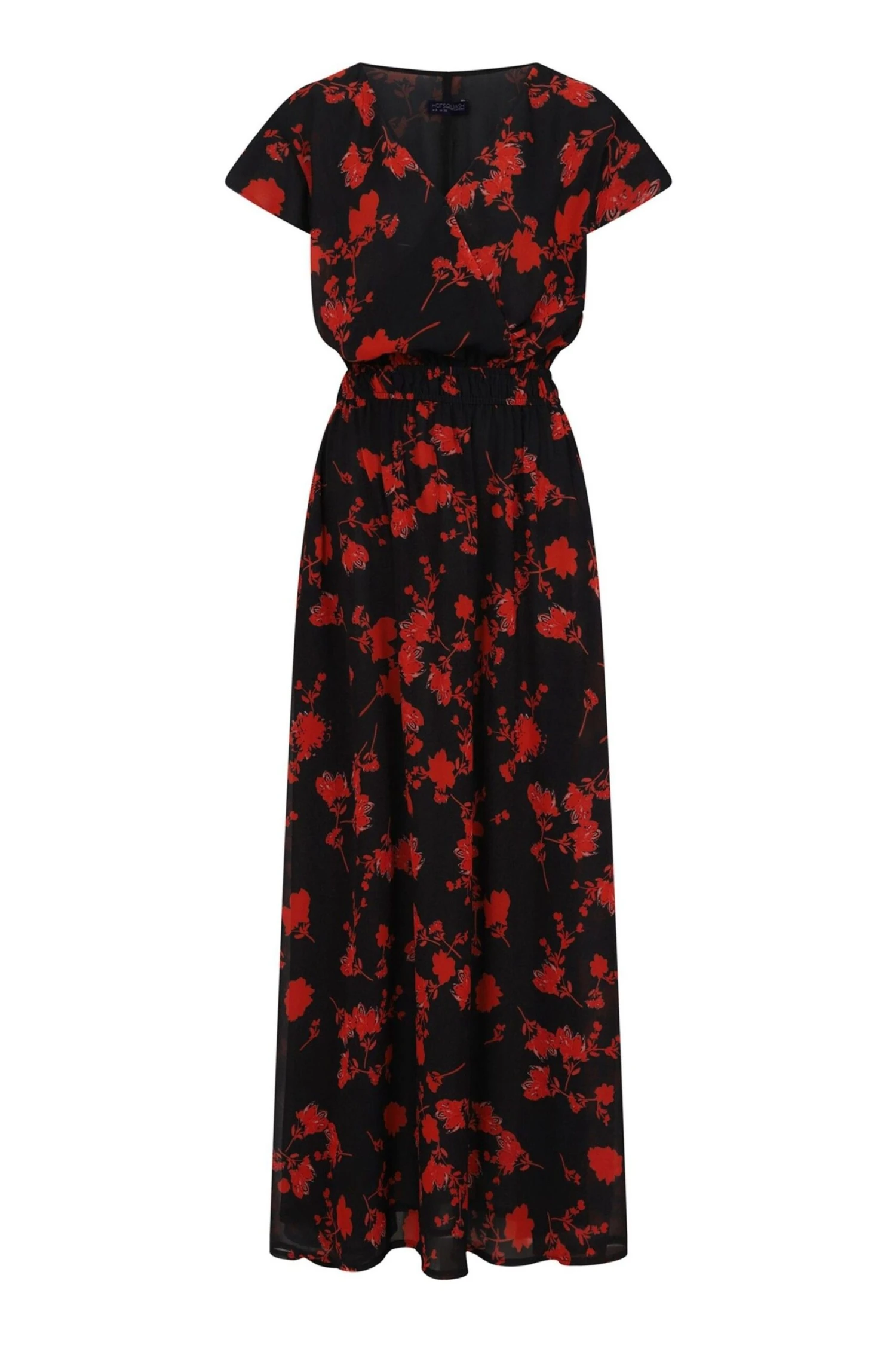 HotSquash Maxikleid Mit Wickeltop Aus Chiffon, Schwarz 5 HotSquash Maxikleid Mit Wickeltop Aus Chiffon, Schwarz – Bild 3