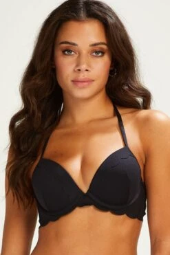 Hunkemöller Push-up-Bikinioberteil Mit Bogenkanten, Schwarz