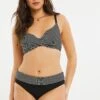 Figleaves Tailor Bikinihose Mit Gestreiftem Umschlag, Schwarz -Next || RIVER ISLAND Verkaufsgeschäft A93 045s
