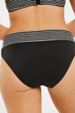 Figleaves Tailor Bikinihose Mit Gestreiftem Umschlag, Schwarz -Next || RIVER ISLAND Verkaufsgeschäft A93045s3