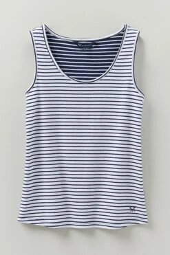 Crew Clothing Company Gestreiftes Trägertop Aus Baumwolle, Blau -Next || RIVER ISLAND Verkaufsgeschäft A99438s3