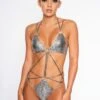 Ann Summers Copacabana Multifunktions-Monokini, Silber/Metallic -Next || RIVER ISLAND Verkaufsgeschäft C03659s