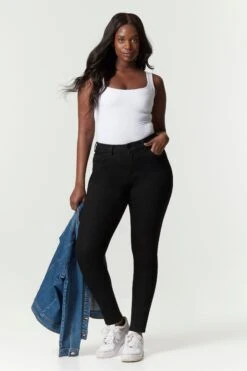 Evans Skinny-Jeans, Schwarz