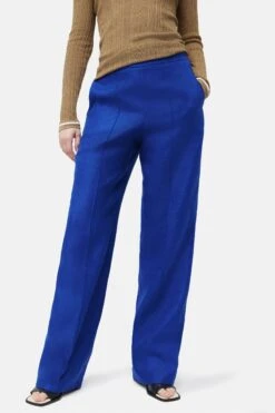 Jigsaw Irish Palazzo-Hose Aus Leinen, Blau
