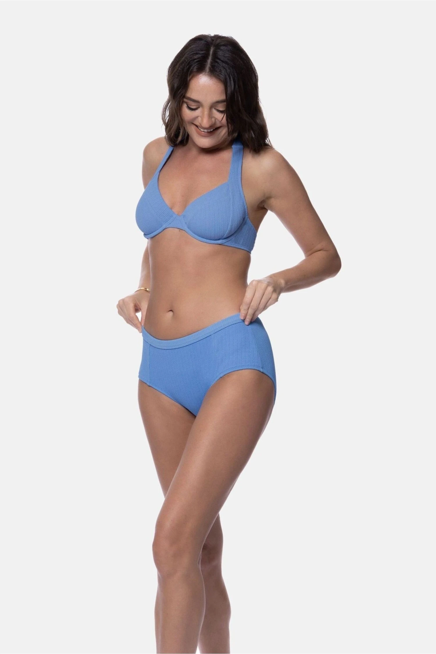 Dorina Grasse Eco Wattiertes Neckholder-Bikinitop, Blau 3 Dorina Grasse Eco Wattiertes Neckholder-Bikinitop, Blau