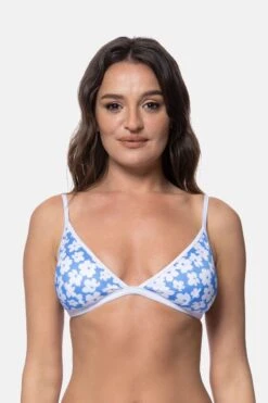Dorina Cap Ferrat Eco Leicht Wattiertes Triangel-Bikini-Top, Blau