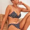 Wattiertes Bikini-Oberteil Mit Tiefem Ausschnitt Und Bügeln -Next || RIVER ISLAND Verkaufsgeschäft C32 443s