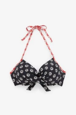 Wattiertes Bikini-Oberteil Mit Tiefem Ausschnitt Und Bügeln -Next || RIVER ISLAND Verkaufsgeschäft C32 443s5