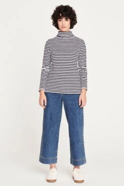 Thought Fairtrade Oberteil Aus Bio-Baumwolle Mit Polokragen, Blau