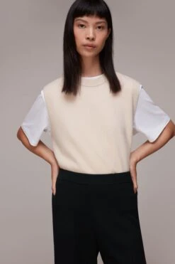 Whistles Wide-Leg-Strickhose, Schwarz -Next || RIVER ISLAND Verkaufsgeschäft C51452s4