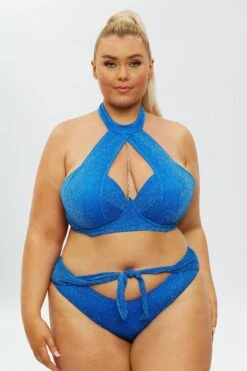 Ann Summers La Isla Bonita Bikinihose Mit Hohem Bund, Blau