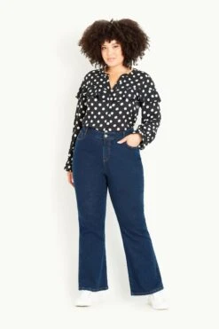 Evans Bootcut-Jeans In Dunkler Waschung, Blau