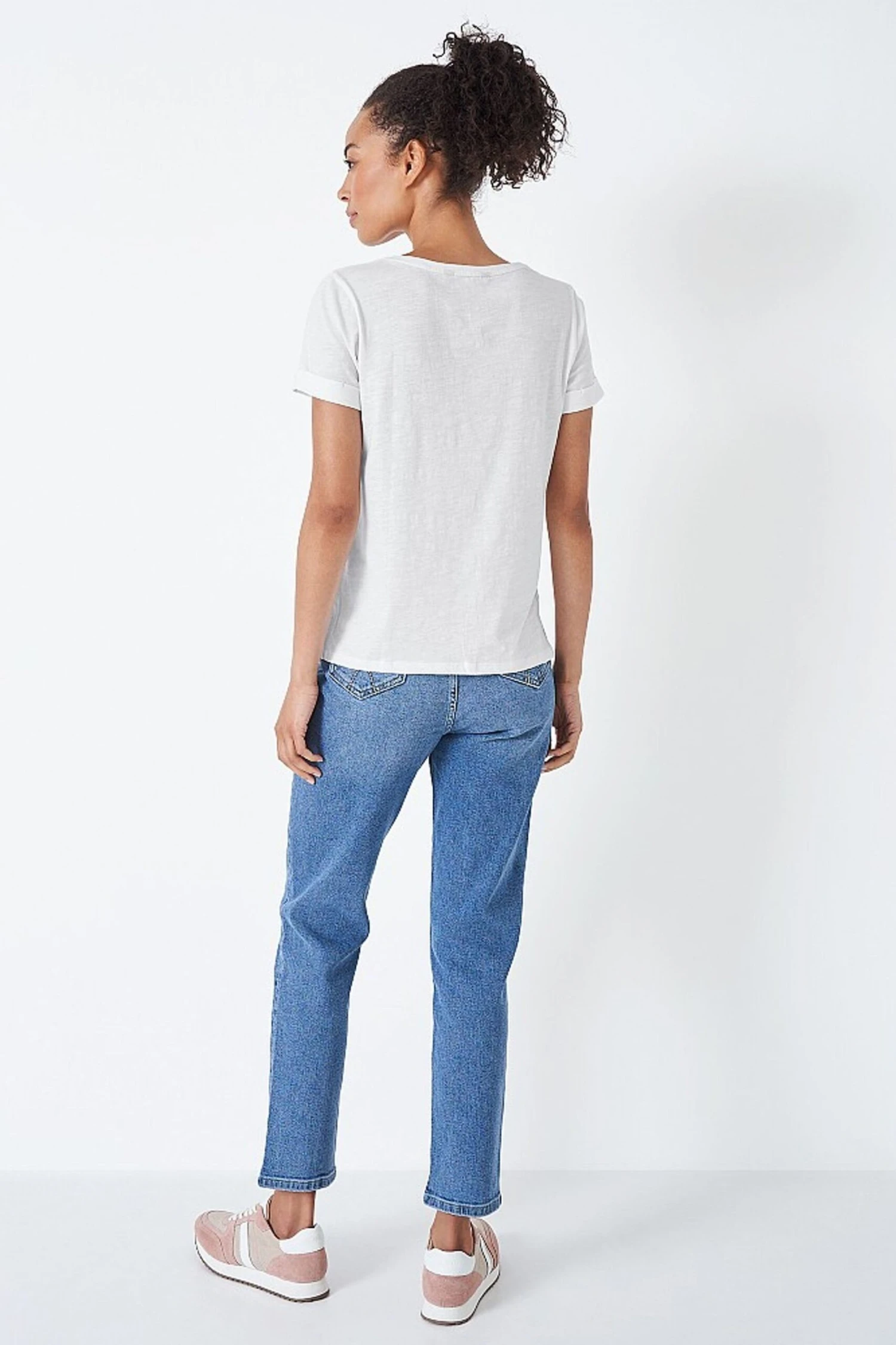 Crew Clothing Company Casual T-Shirt Aus Baumwolle, Weiss 4 Crew Clothing Company Casual T-Shirt Aus Baumwolle, Weiss – Bild 2