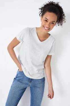 Crew Clothing Company Casual T-Shirt Aus Baumwolle, Weiss 8 Crew Clothing Company Casual T-Shirt Aus Baumwolle, Weiss -Next || RIVER ISLAND Verkaufsgeschäft C61647s3