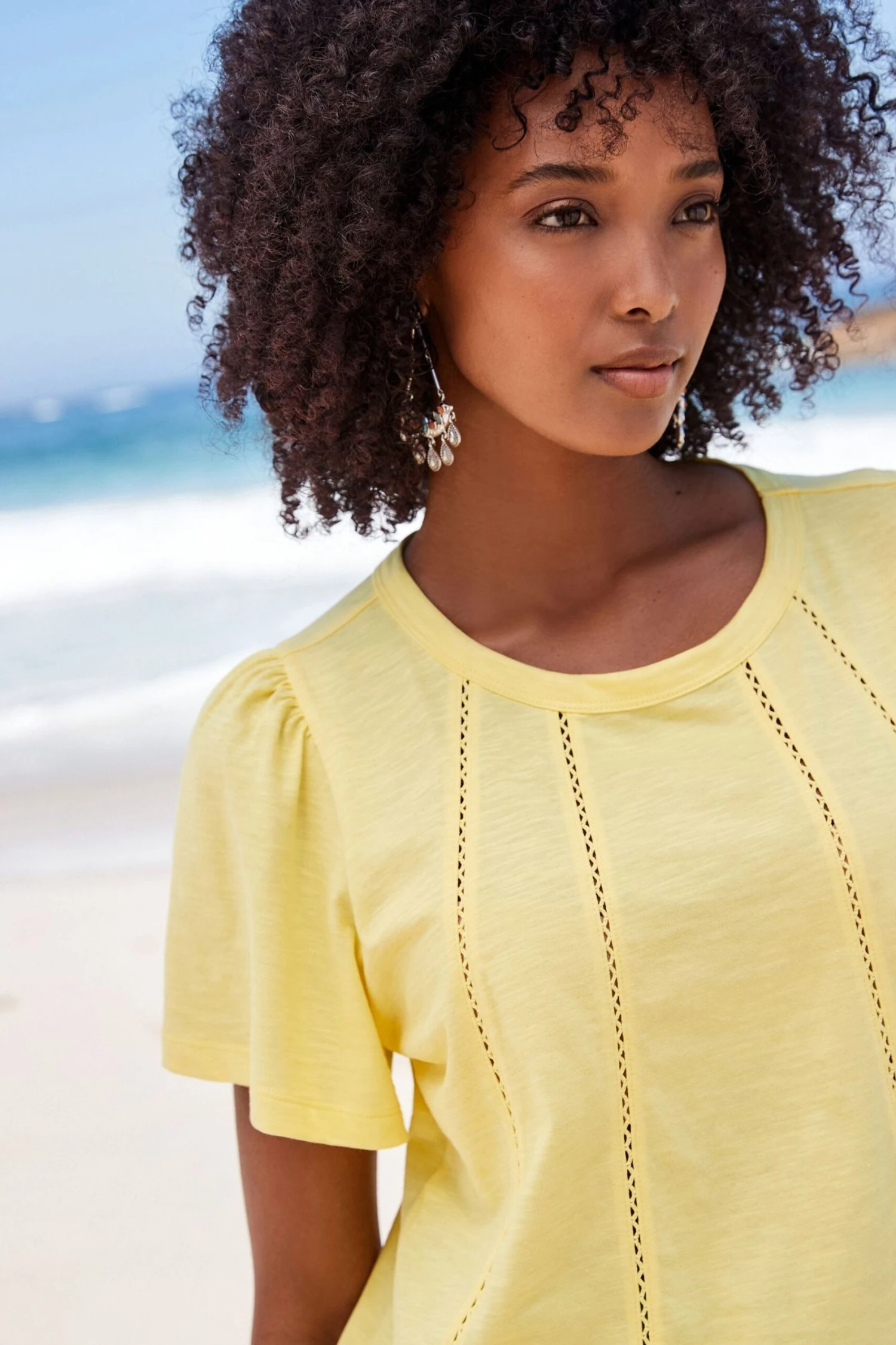 Crew Neck Cotton Bubblehem Top 7 Crew Neck Cotton Bubblehem Top – Bild 5