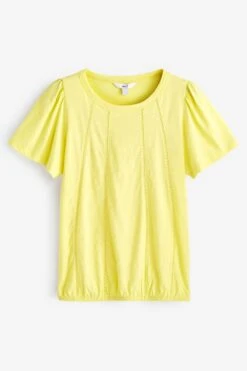 Crew Neck Cotton Bubblehem Top 13 Crew Neck Cotton Bubblehem Top -Next || RIVER ISLAND Verkaufsgeschäft C69 111s6