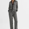 Reiss Sky Bedruckte Hose Mit Weitem Bein -Next || RIVER ISLAND Verkaufsgeschäft C75 463s