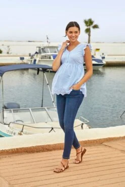 Jojo Maman Bebe JoJo Maman Bébé Umstandsmode Verwaschene Jeans In Super Skinny-Fit