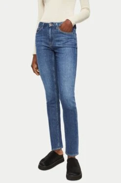 Jigsaw Jeans Aus Bio-Baumwolle Mit Weitem Bein, Blau