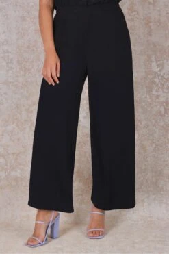 Live Unlimited Curve Palazzo-Hose Aus Französischem Crêpe, Schwarz