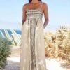 Maxi-Sommerkleid Mit Leinen Und Stickerei -Next || RIVER ISLAND Verkaufsgeschäft C93 661s
