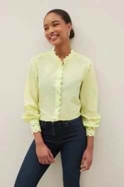 Next Limettengrün - Craft Verzierte Bluse