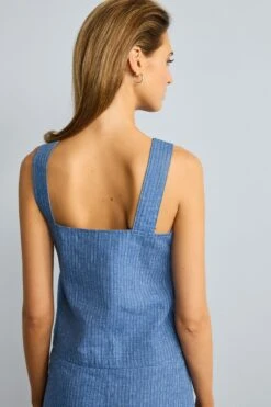 Blau Gestreift - Durchgeknöpftes Top Aus Leinengemisch 10 Blau Gestreift - Durchgeknöpftes Top Aus Leinengemisch -Next || RIVER ISLAND Verkaufsgeschäft D23 891s4