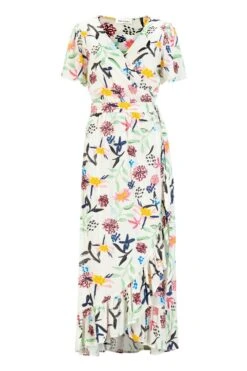 Pom Amsterdam Garden Bloom Wickel-Maxikleid, Weiss -Next || RIVER ISLAND Verkaufsgeschäft D27620s4