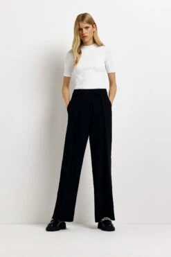 River Island T-Shirt Mit Knöpfen, Weiß -Next || RIVER ISLAND Verkaufsgeschäft D30257s3