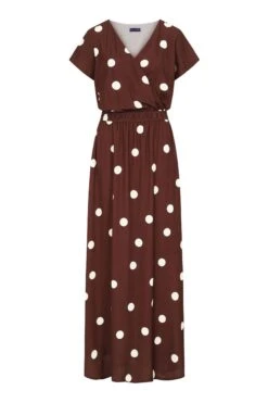 Hot Squash Maxikleid Aus Chiffon Mit Wickeltop, Braun -Next || RIVER ISLAND Verkaufsgeschäft D52536s3