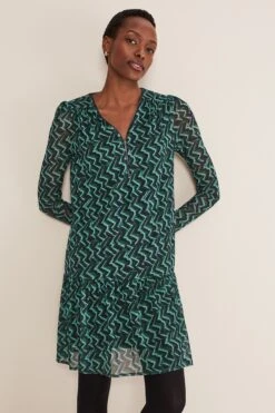 Phase Eight Dorathy Netzstoff-Kleid, Blau