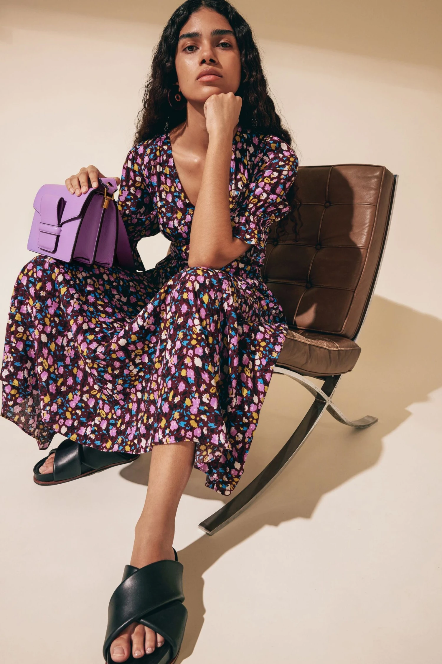 Jigsaw Carnation Midikleid, Violett 3 Jigsaw Carnation Midikleid, Violett