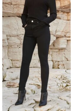 Another Sunday Skinny-Jeans, Schwarz