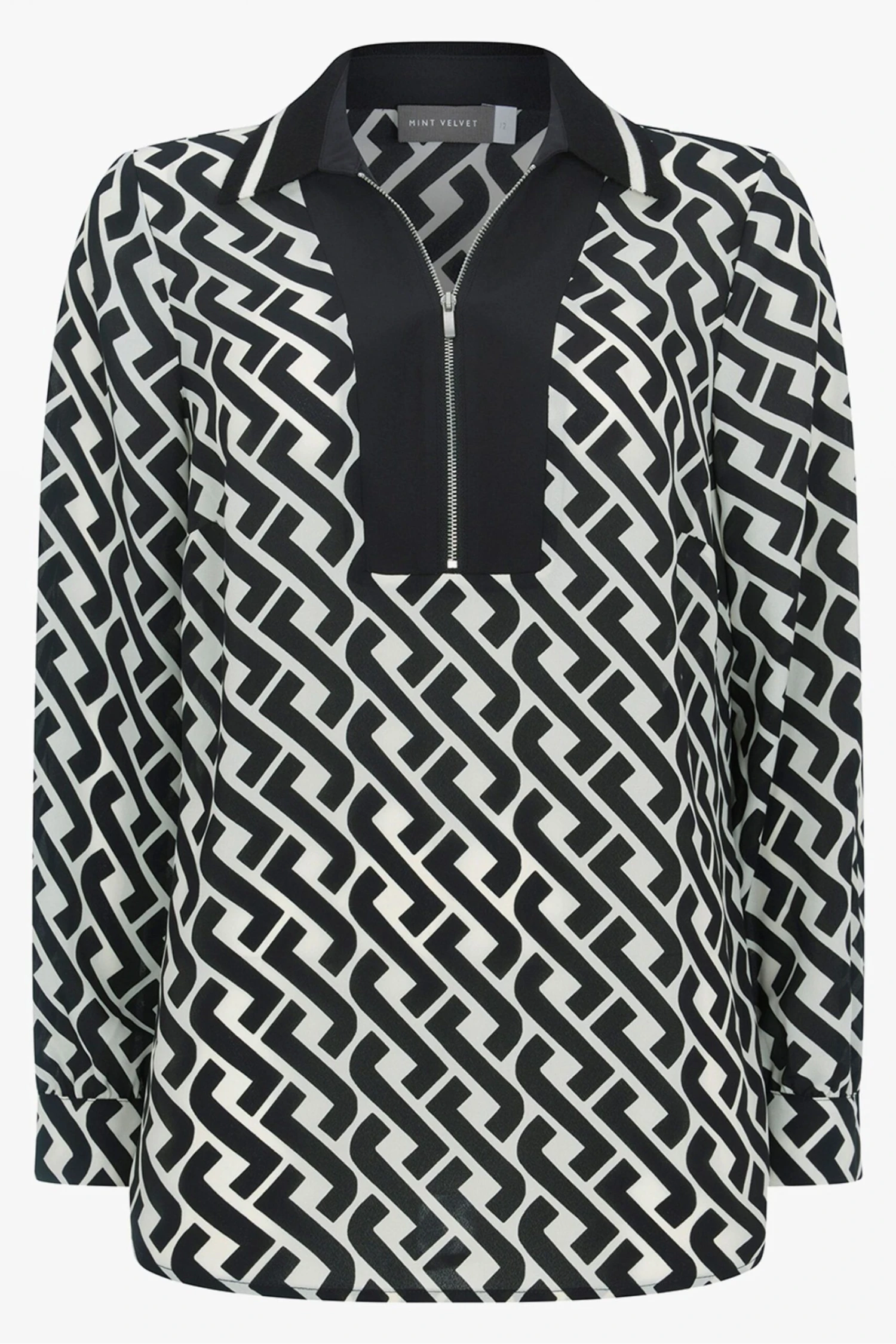 Mint Velvet Print Ciara Zipped Shirt 6 Mint Velvet Print Ciara Zipped Shirt – Bild 4